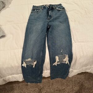 Abercrombie & Fitch Blue Distressed Boyfriend Jeans